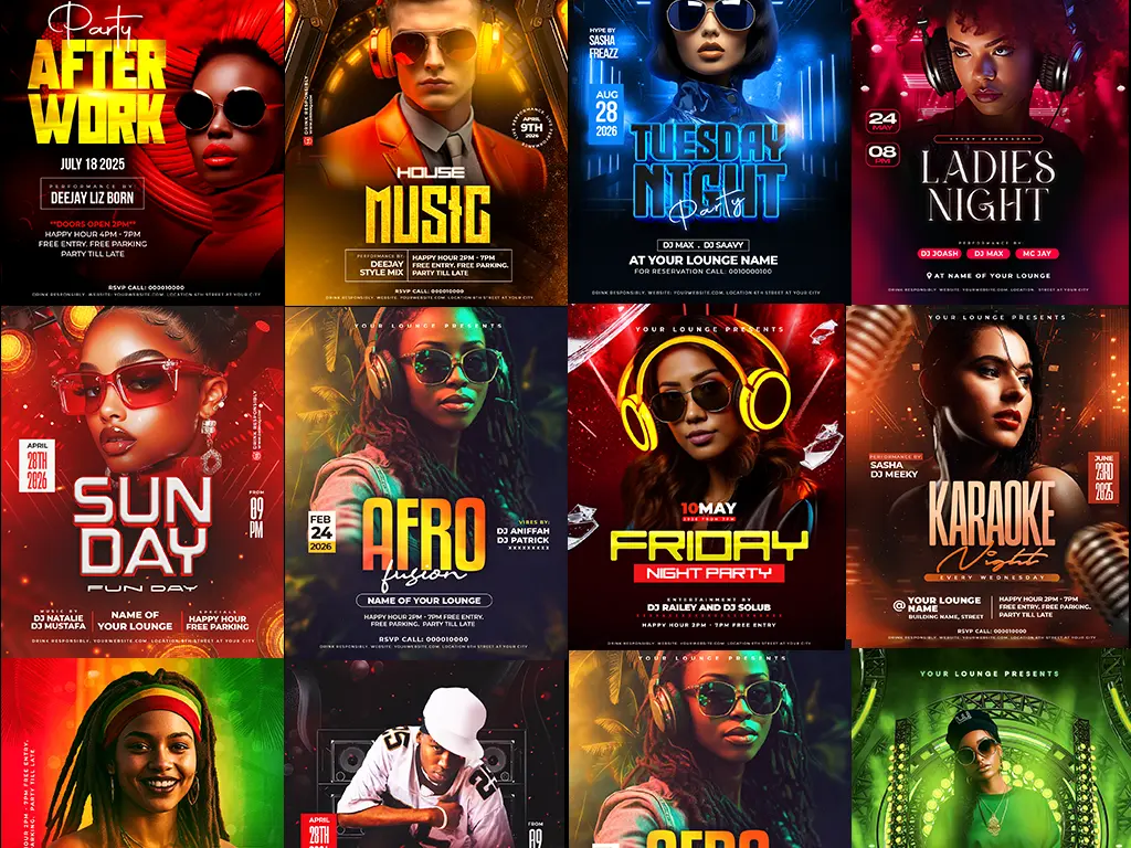 12 Premium Night Club PSD Flyer Templates for Every Designer
