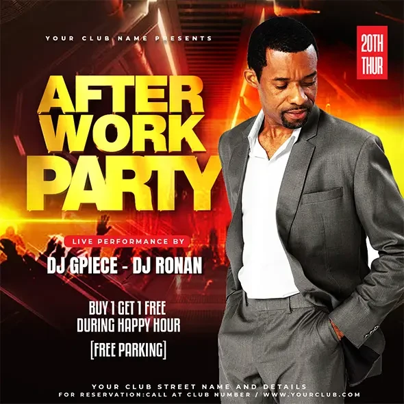 After Work Party Flyer main preview
