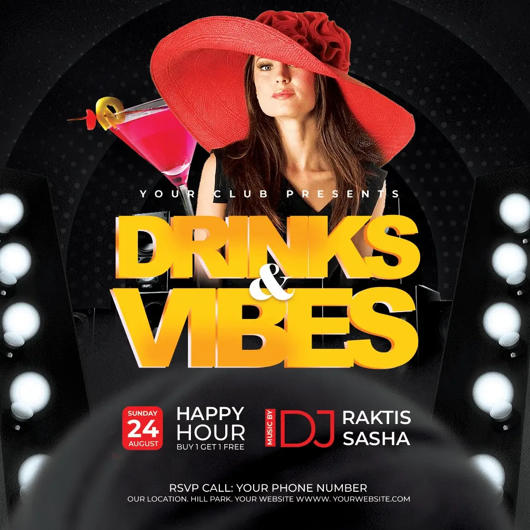 Drinks & Vibes Flyer main preview