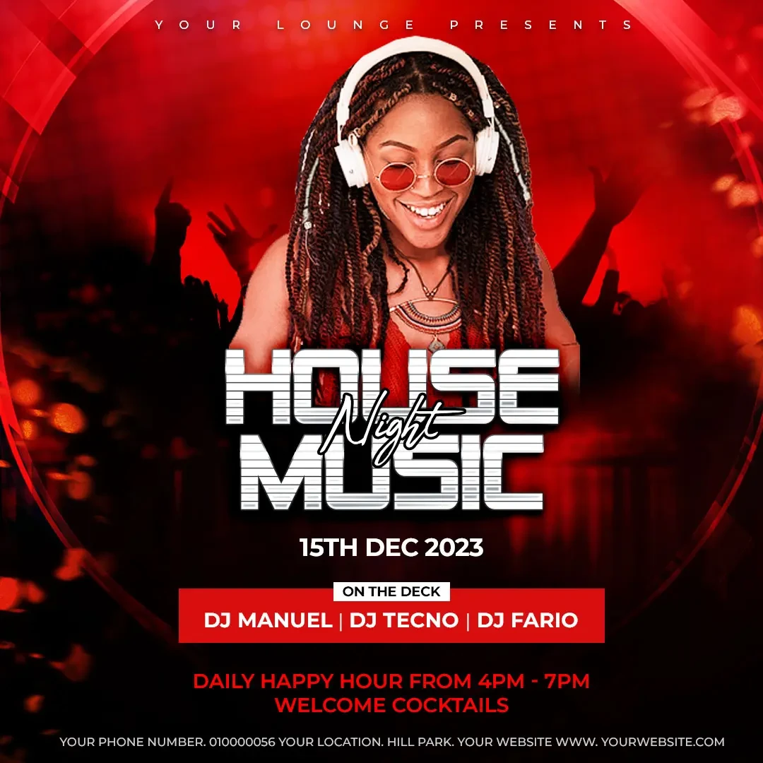House Music Party Flyer main preview