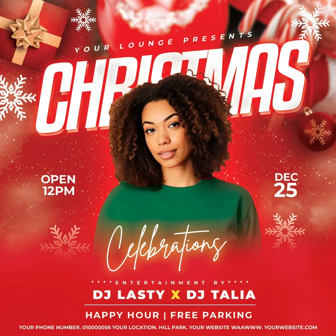Christmas Party Flyer Template main preview