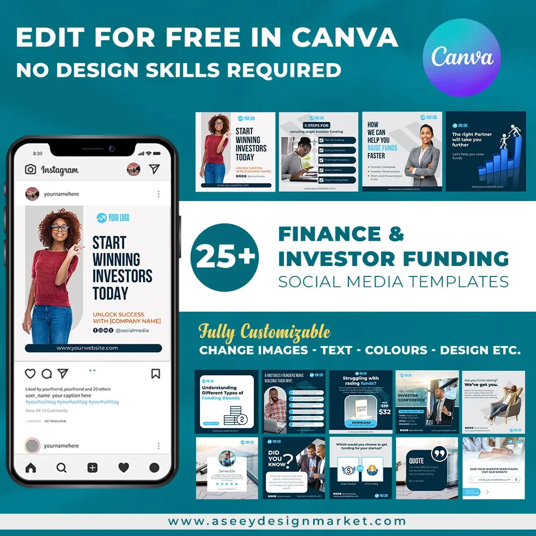 Finance and Investor Funding Social Media Templates main preview