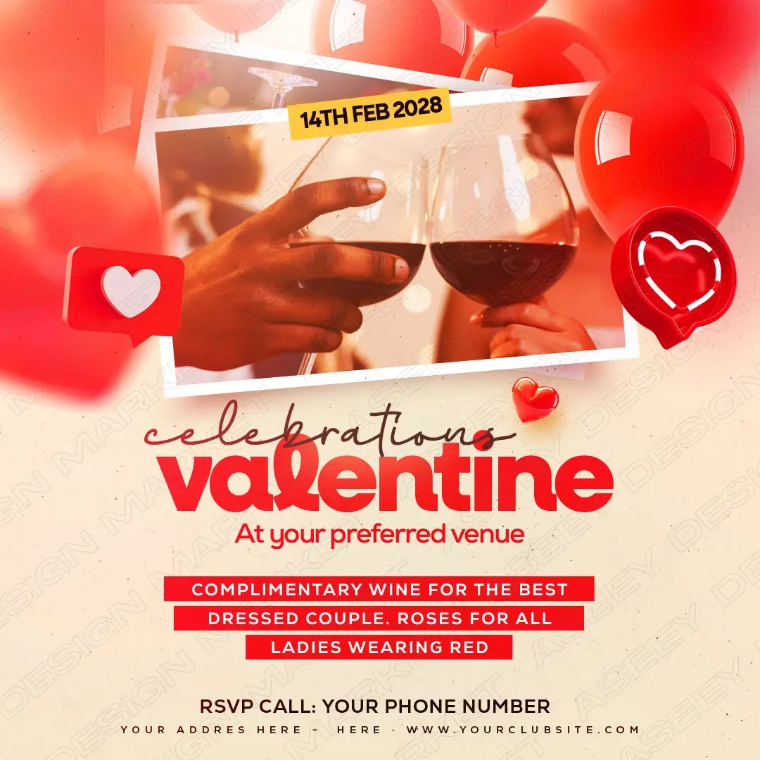 Valentines Day Celebration Flyer main preview