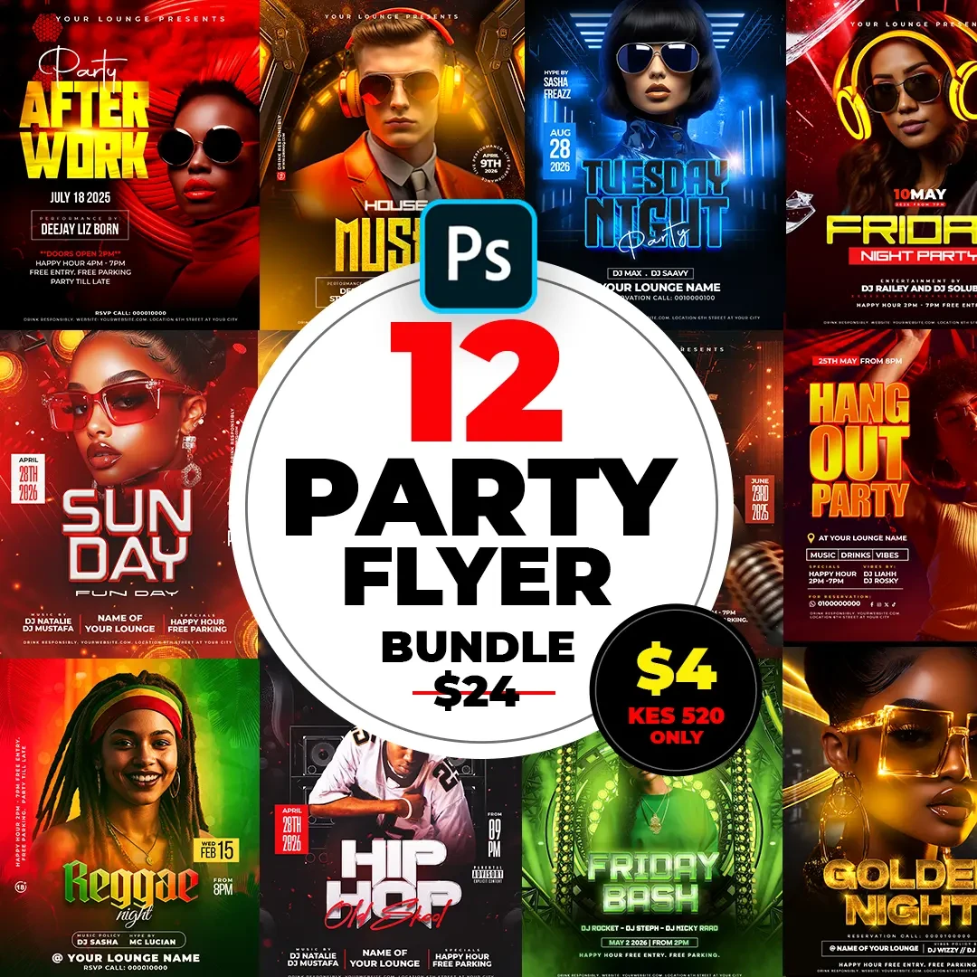 Nightclub Party Flyer Template Bundle main preview