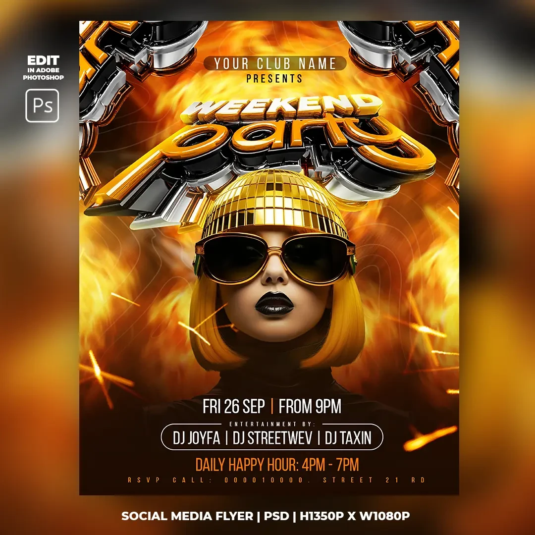 Weekend Party Flyer Template