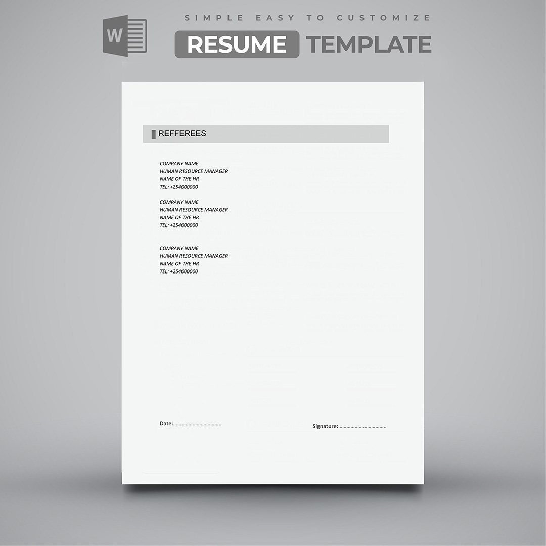 Simple Modern Resume Template screenshot 3