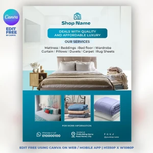 Bedding and Linen Shop Flyer Template