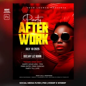 After Work Night Club Flyer