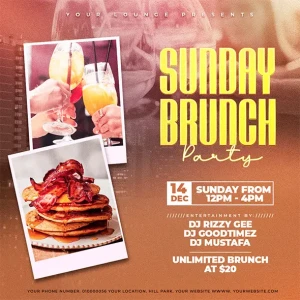 Sunday Brunch Party Flyer