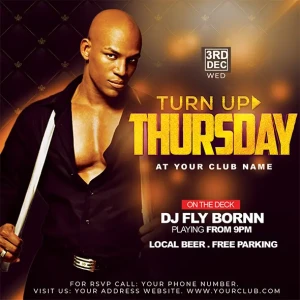 Thursday Turn Up Party Flyer