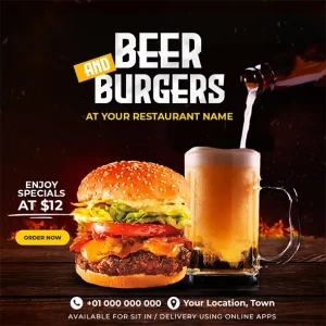 Beer and Burgers Video Flyer