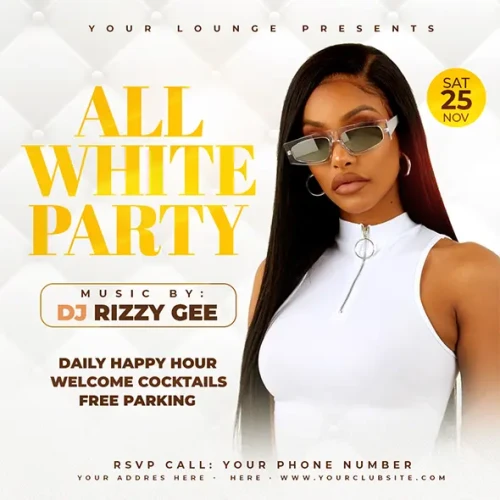All White Party Flyer