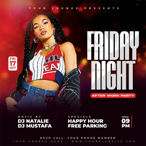 Friday Night Party Flyer