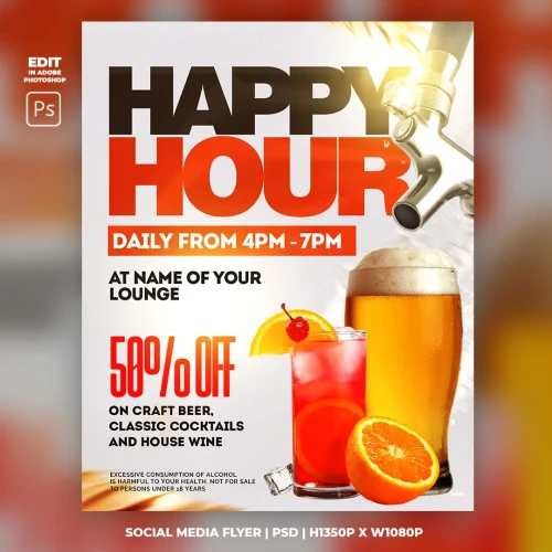 Happy Hour Flyer Template