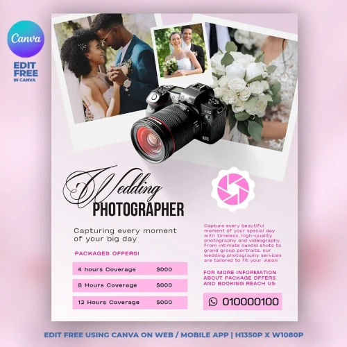 Wedding Photographer Flyer Template