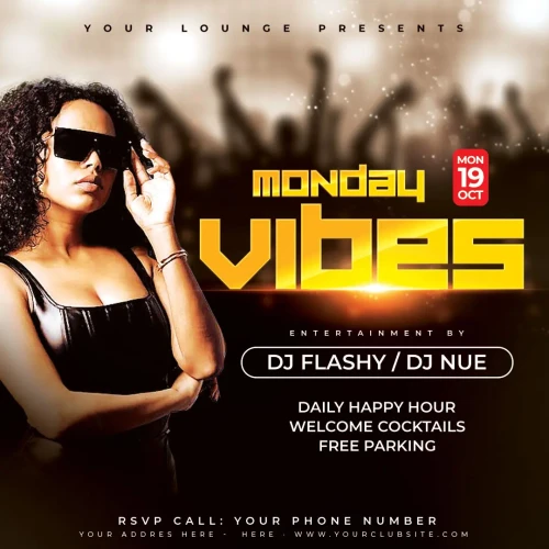 Monday Vibes Party Flyer
