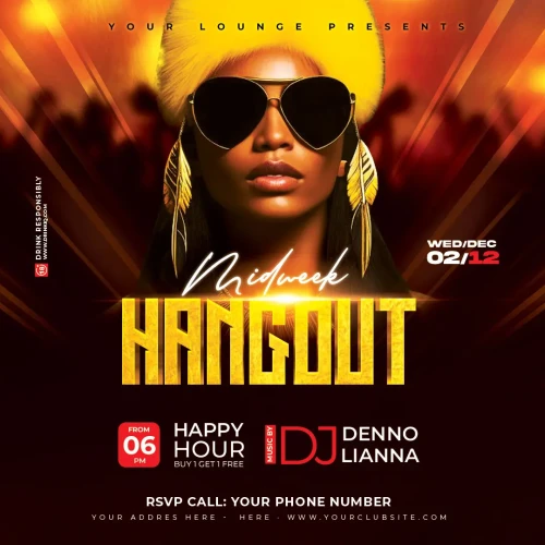 Midweek Hangout Party Flyer