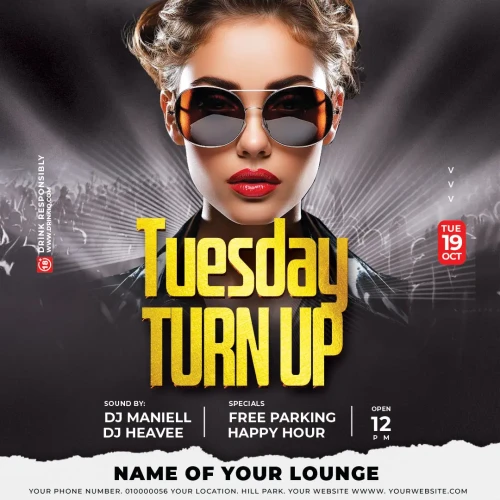 Tuesday Turn Up Flyer