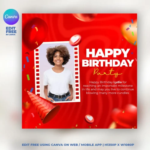Canva Birthday Flyer Template