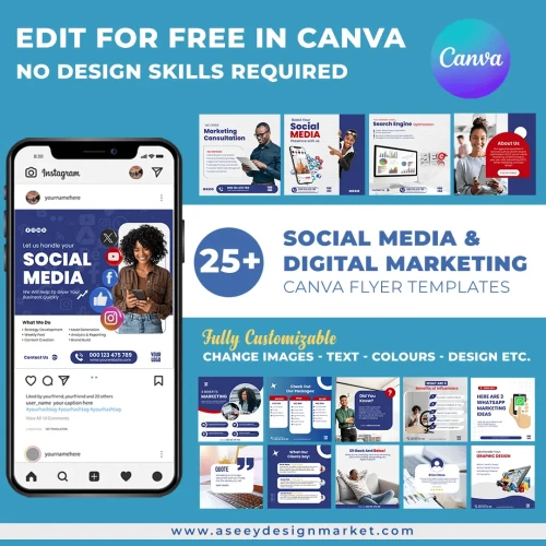 Digital Marketing Canva Flyer Templates