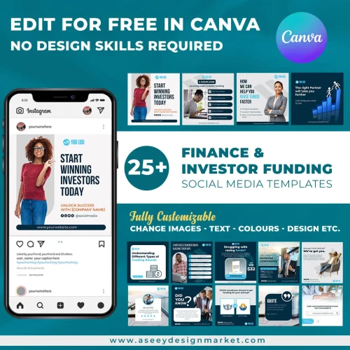 Finance and Investor Funding Social Media Templates