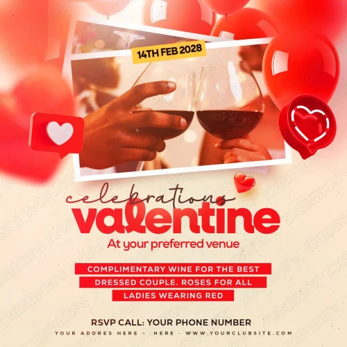 Valentines Day Celebration Flyer