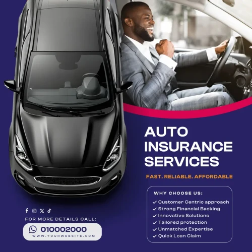 Car Insurance Services Canva Flyer