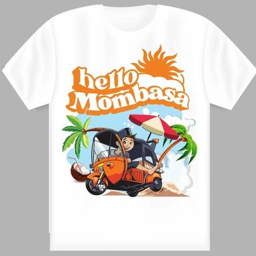 Kenya Hello Mombasa Tshirt Design