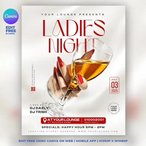 Ladies Night Flyer Template