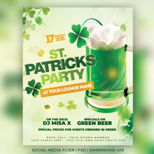 St Patricks Day Party Flyer Template