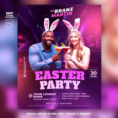 Easter Party Flyer Template