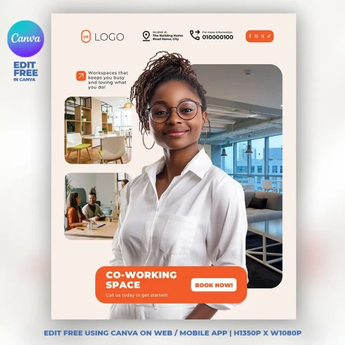 Modern Coworking Space Flyer Template