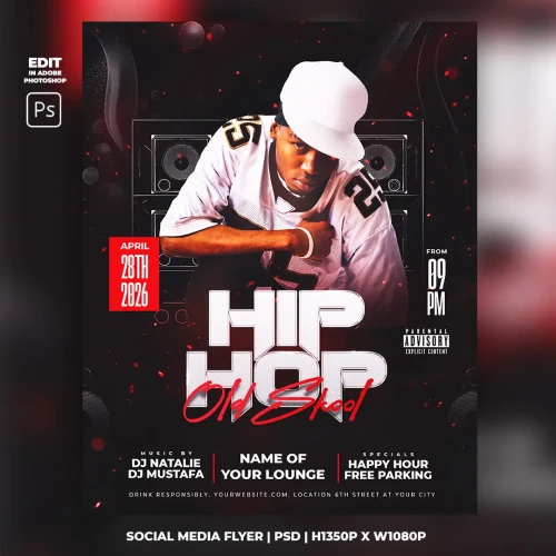 Old School Hip Hop Flyer Template