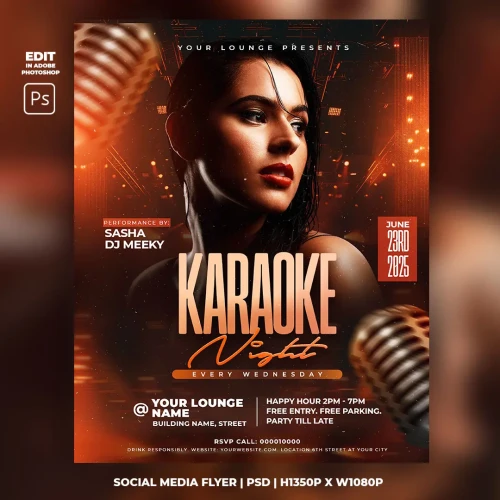 Karaoke Night Flyer Template