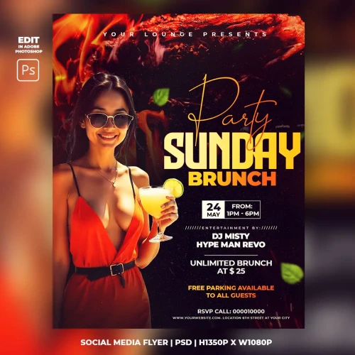 Sunday Brunch Flyer Template