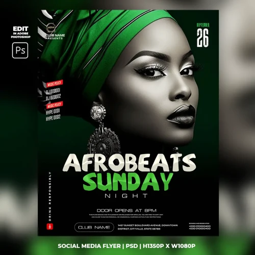 Afrobeat Sundays Flyer Template