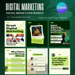 Digital Marketing Canva Template Bundle