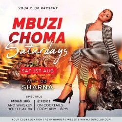 Mbuzi Choma BBQ Party Flyer